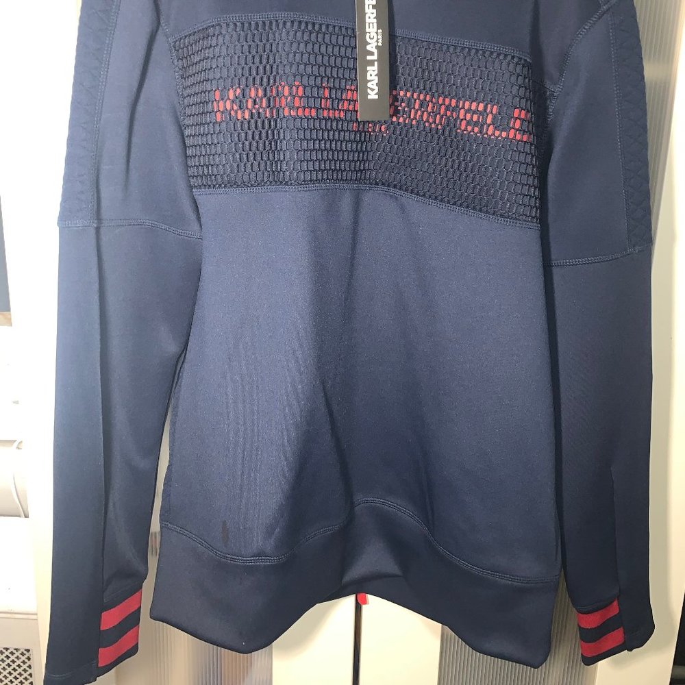KARL LAGERFELD NAVY BLUE SWEATER